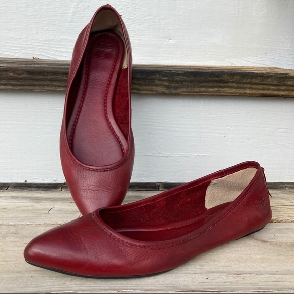 frye regina leather ballet flat